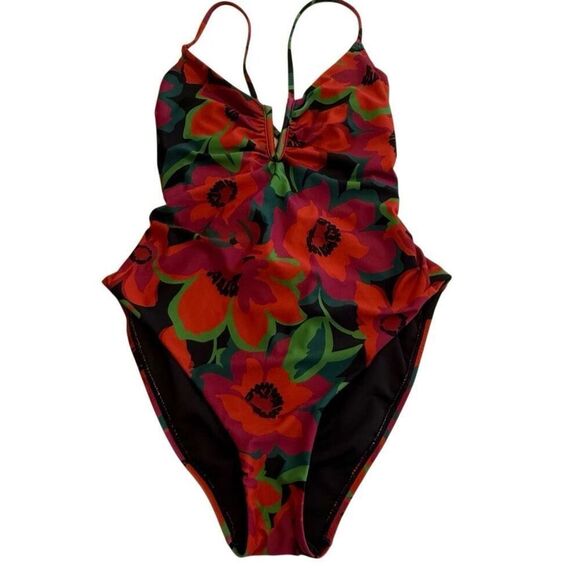 Sanctuary Savage Gardener Shirted Swimsuit Sz M Beach, Vacation, Pool - Picture 2 of 12